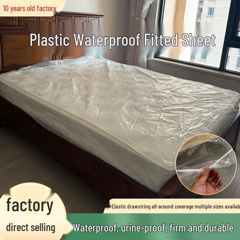 Transparent Waterproof Mattress Protector - Fitted Sheet Style, Urine-Proof Dust Cover for Bed 90x200x30cm