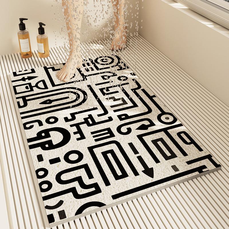 

Нескользящий водопроницаемый коврик для ванной с текстурой полого шелка для ванны и туалета 30x50cm