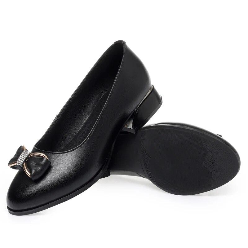 Туфли-шапочки женская весенняя женская обувь с острым носком женская обувь большого размера с бантом 35 4329₽