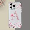 Letter A Printed Transparent Phone Case Suitable for iPhone 17 16 15 14 13 12 11Pro/Max/Plus Anti Drop and Shockproof Back Cover
