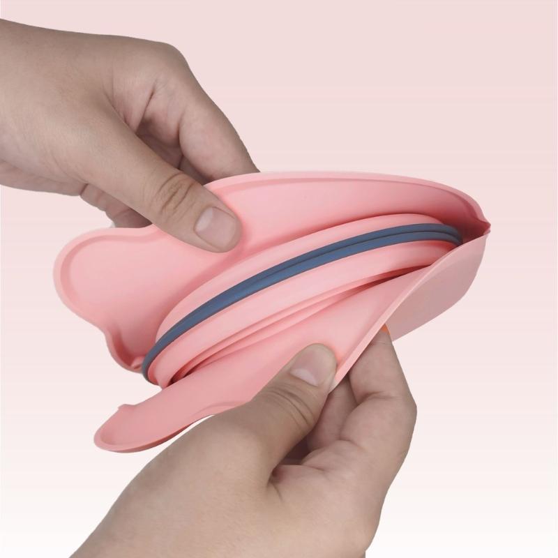 Dog Slow Feeding Bowl Silicone Pet Food Bowl Pet Dogs Outdoor Travel Feeding Bowl Foldable Food Feeder Bowl Dog Dishware