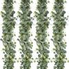 Temu Simulation Eucalyptus Gypsy Eucalyptus Leaves Rattan Set Green Plants Decoration Fake Flower Vine Man