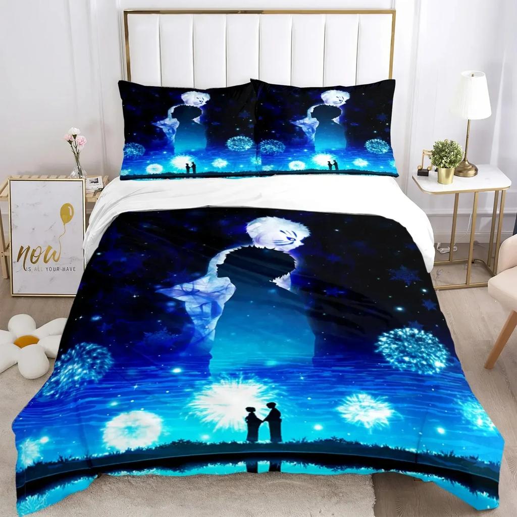 Comforter Top 3D Anime Demon Slayer Print Bedding Set Nezuko Queen Double Single King Size For Kids Adults Gift