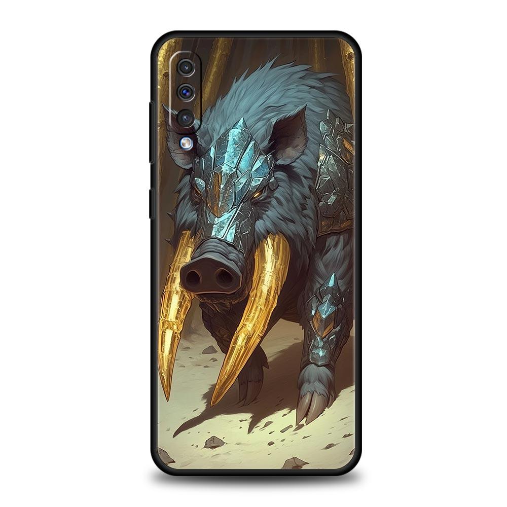 Wild Boar Phone Case for Samsung Galaxy A56 A36 A26 A16 A34 A24 A42 A22 A20 A12 A40 A30 A10 5G Soft TPU Cover Shell Fundas Capas