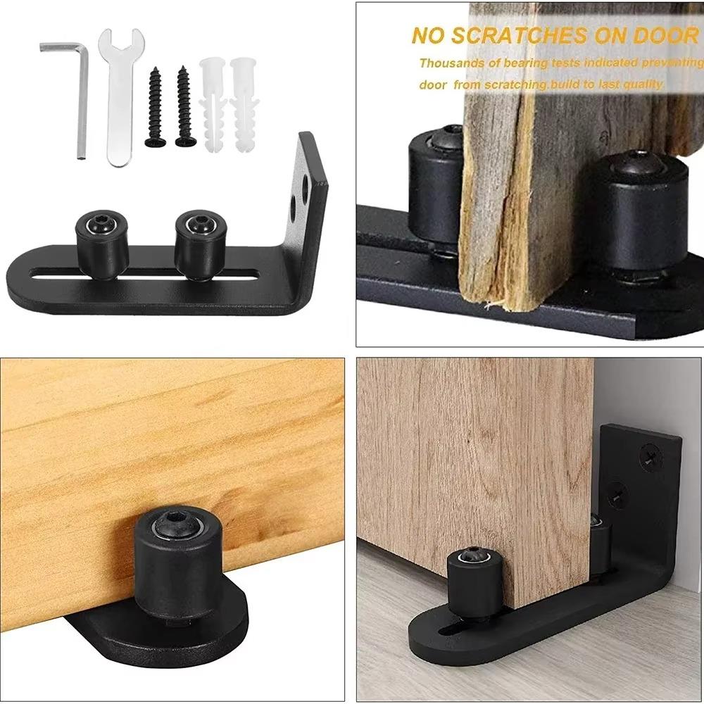 Sliding Barn Door Floor Guide Adjustable Doors Stopper Sturdy Door Stay Roller  Hardware Kit
