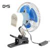 DYS Auto Shop 12/24V Mini Summer Car Low Noise Air Conditioner Rotatable Clip Cooling Fan