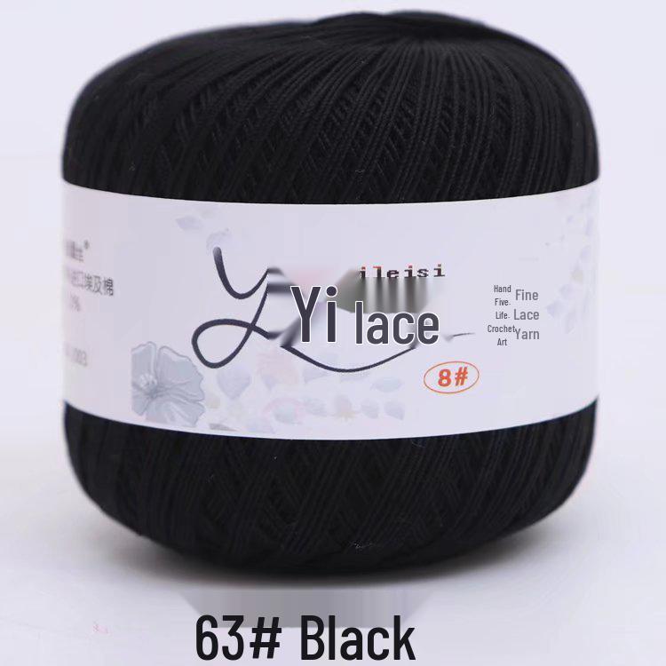 8# 100% Cotton Lace Yarn - 50g Ball, 400m, Strong Twist Crochet Thread for Hand-knitting, Flowers, Hats, and Cardigans - Free Shipping.
