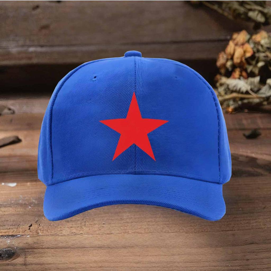Adjustable Classic Baseball Cap With Red Star Multicolor Unisex Outdoor Street Style Casual Wear