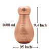 Pure Copper Bedroom Water Bottle with Inbuilt Glass, Matka Design Hammered Finish - Volume 1600 Ml (Pack of 1)