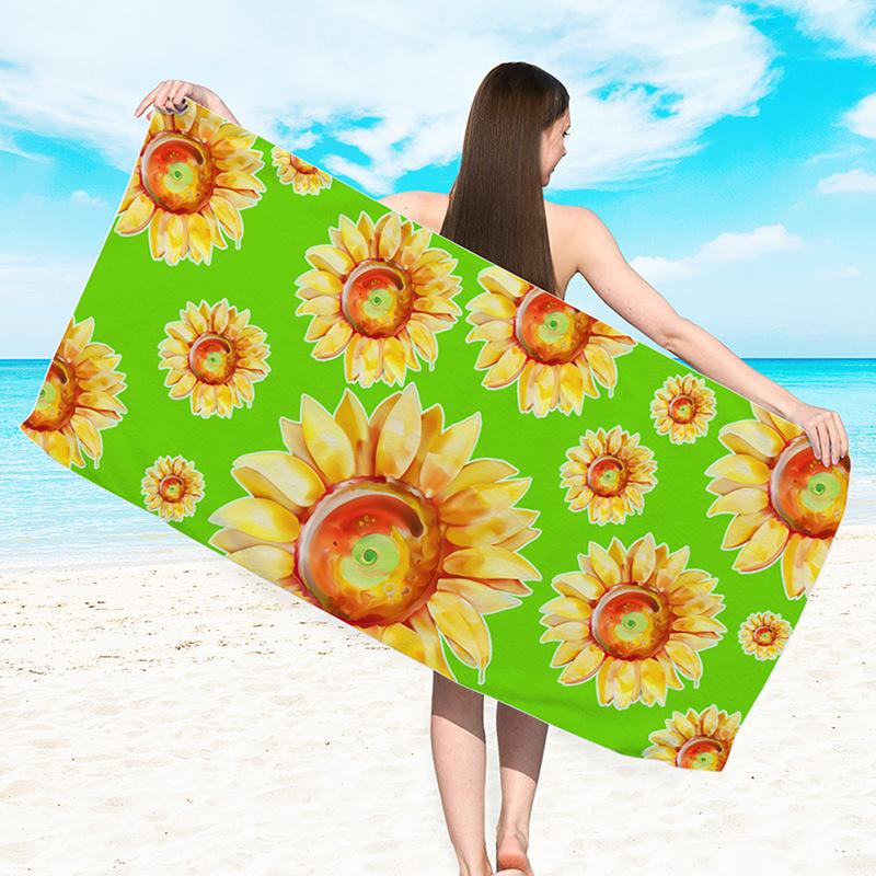 Colorful Giraffe Pattern Beach Towel Pink Background With Orange And Yellow Giraffes Fun Sand Free Towel For Summer