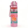 1PC Count The Playground Basketball Letter 750ml Color Plastic Sports Water Bottle Leakproof Flip Straw Lid Suitable for Sports Office Home Use