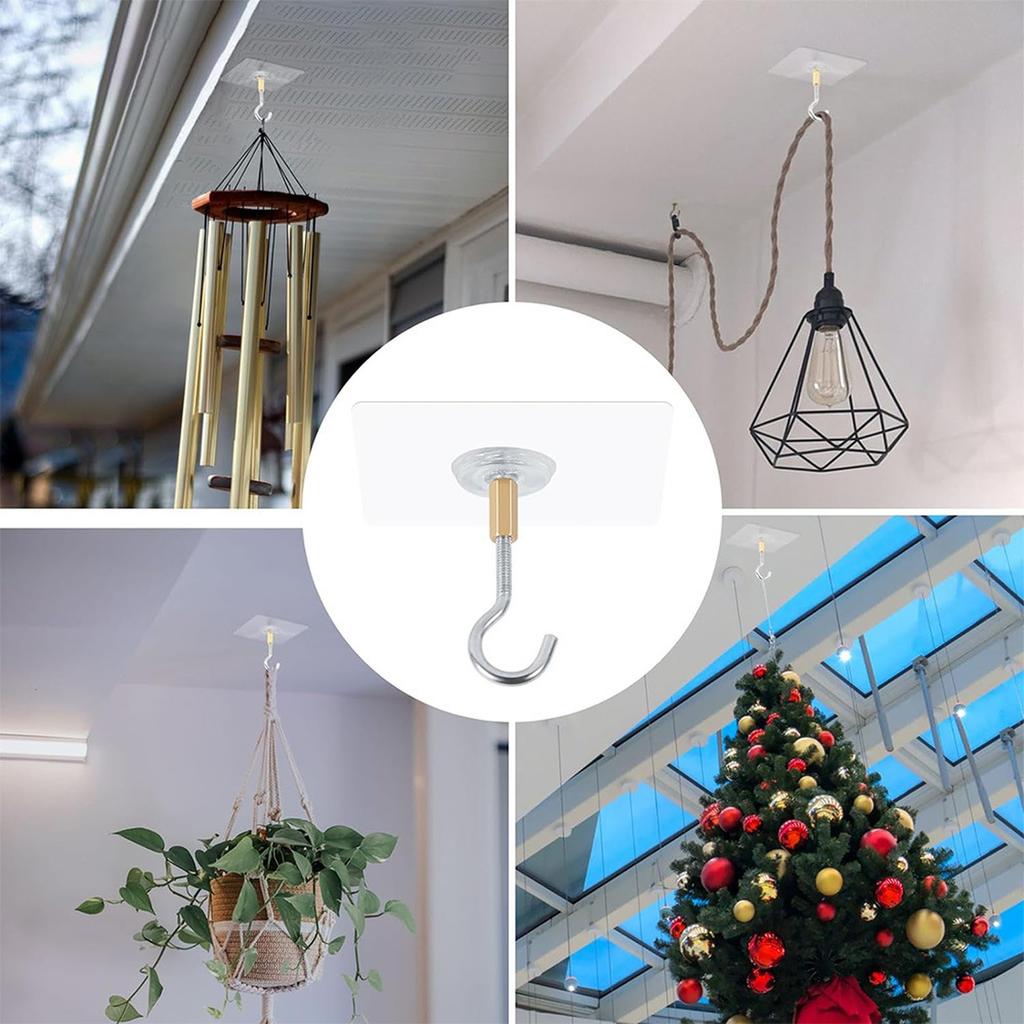 Retractable Plant Pulley Adjustable Hanging Flower Basket Hooks for Hanging Plants Heavy Duty, Indoor Outdoor Plant Hanger