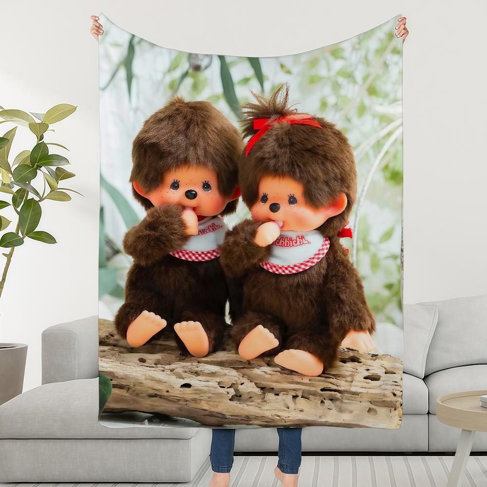 Decke Überwurf Niedlich Super Cartoon Gemütlich Plüsch Wohnzimmer M-MonchhichiS-ES Sofa Couch Kindlich Geburtstagsgeschenke