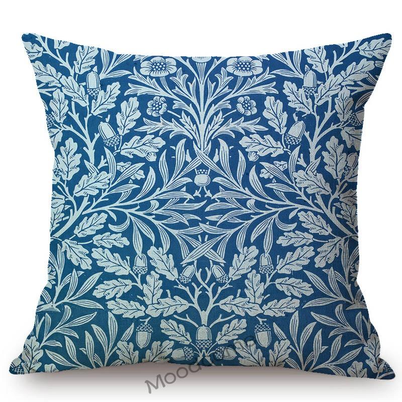 William Morris Floral Green Plant Flower Harmony Home Art Decorative Throw Pillow Case Sofa Cotton Linen Cushion Cover Case