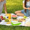 2Pcs Food Preservation Trays Reusable Food Storage Container with Lid Vacuum Sealed Stackable Tray for Picnic Travel