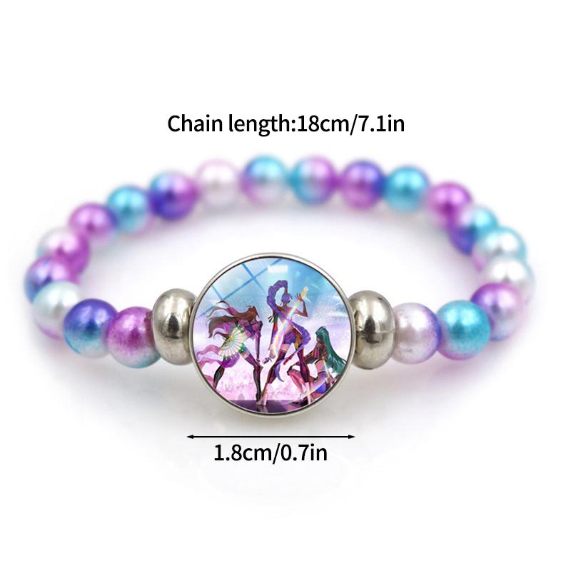 Kpop Girls Idol Beaded Bracelet Hot Anime Rumi Zoey Mira Hanging Pendant Cartoon Necklace K-pop Theme Party Favors Fans Gift