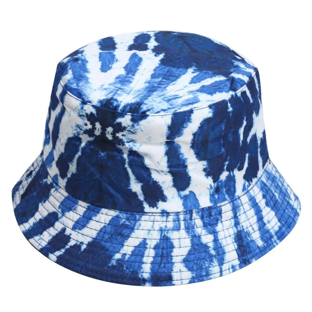 Europejsko-Amerykański Kapelusz Bucket Tie-Dye Chroniący Przed Słońcem: Dwustronny Design Graffiti dla Mężczyzn i Kobiet