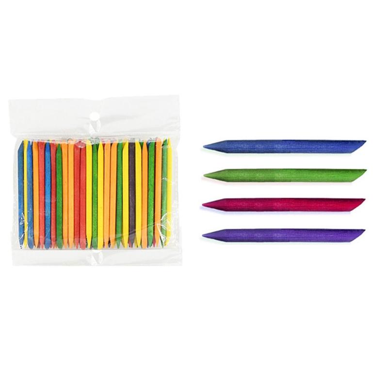 Деревянный для кутикулы Толкатель кутикулы Инструмент для удаления кутикулы Вилки Толкатель Деревянные палочки Ноготь Ноготь для пикера страз Точечная Т