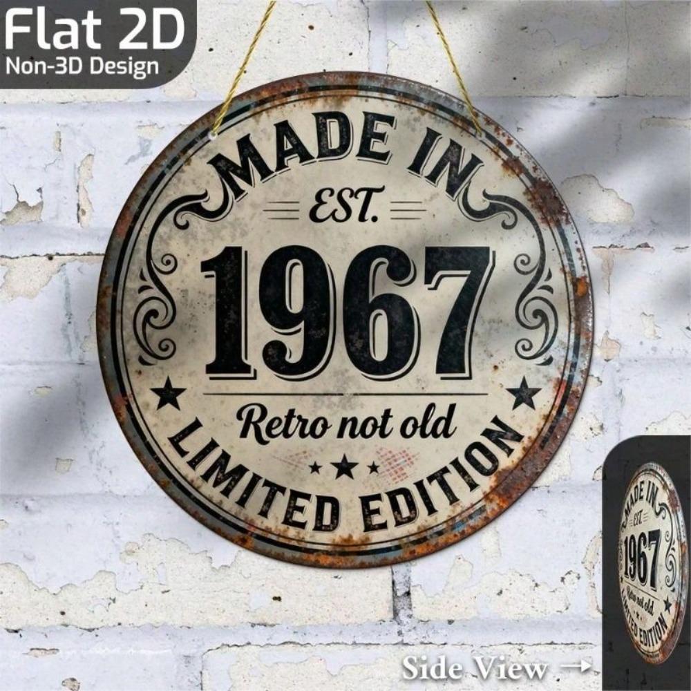 Vintage Metal Sign 20x20cm Retro Wall Decor for Garage Bar Party Gift