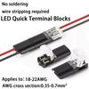 Terminal Block, CTRICALVER 2 Pin Terminal Block, Wire Branch Connector, Simple and Fast Wiring