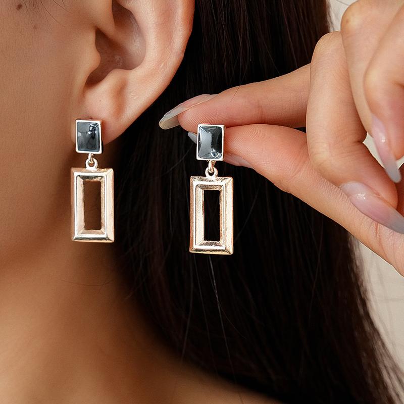 Exaggerated Curved Leaves Irregular Pendant Earrings for Women Simple Gold Color Flower Bone Long Tassel Drop Earrings Jewelry