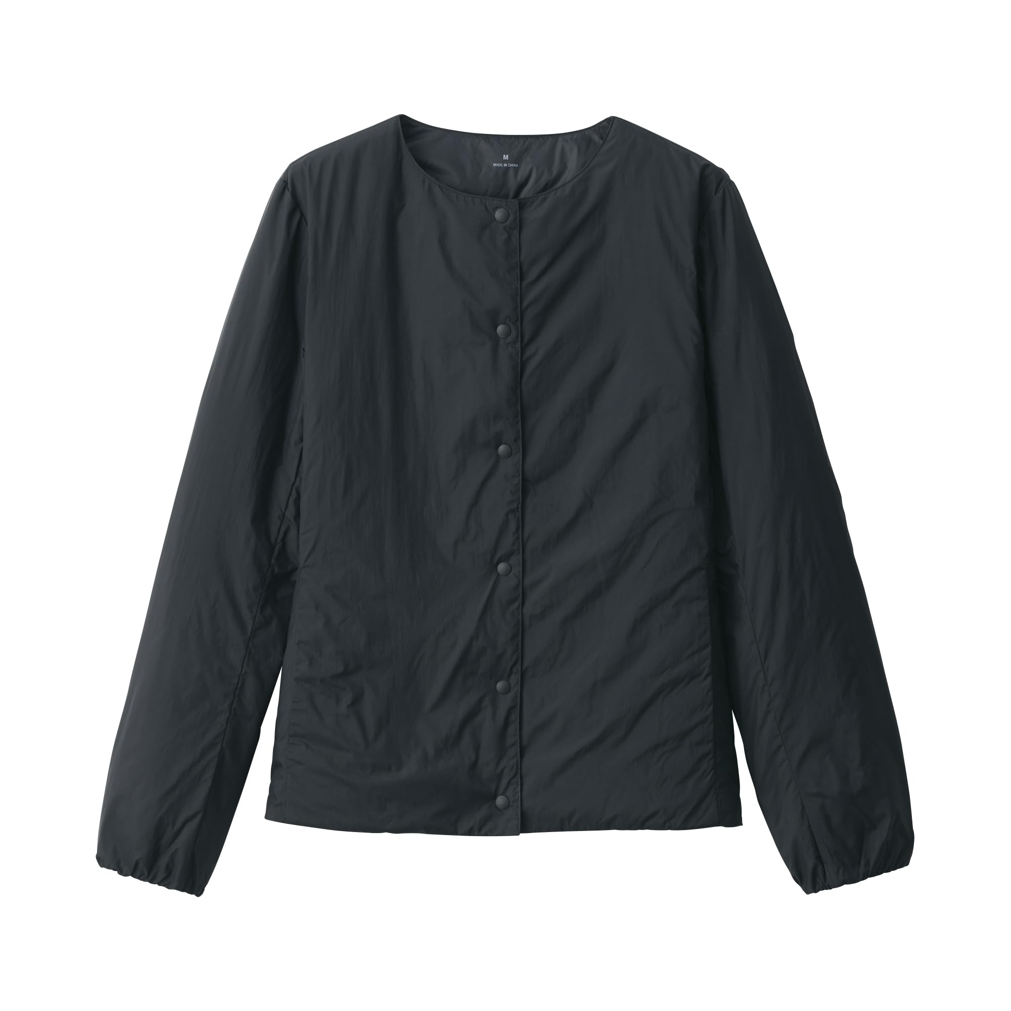 

MUJI Lightweight Down Collarless Jacket BD0ZBA4A Size XL Women s (Anti-Static Lining) Black,