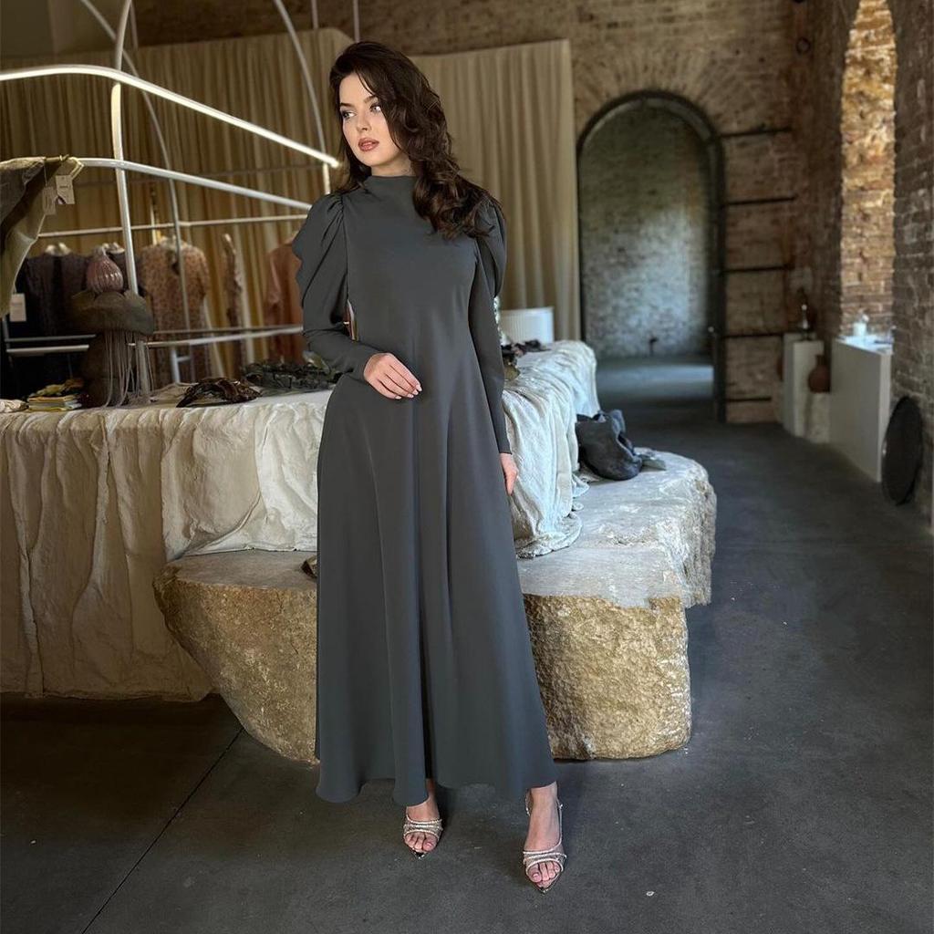 Europejska i Amerykańska Damska Sukienka Komutacyjna z Długim Rękawem i Luźnym Krojem na Wiosnę/Lato 2024 - Nowy Modny Styl z Temperamentem