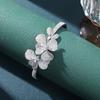New European and American luxury four-leaf clover copper micro-inlaid bracelet, elegant and grand large bracelet