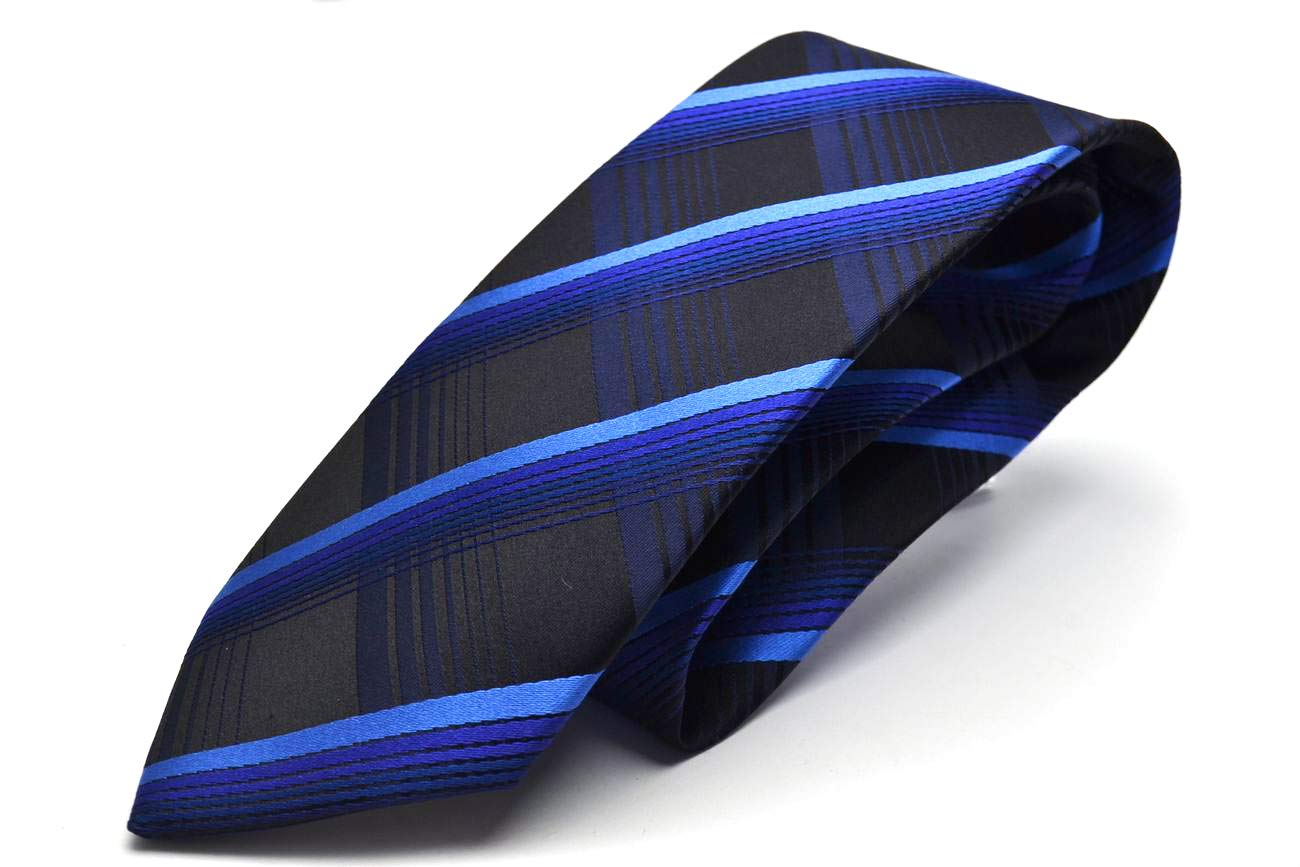 

Бренд Michiko London, галстук, сделанный в Нисидзин-ори, Япония, M-SET-F11 синий