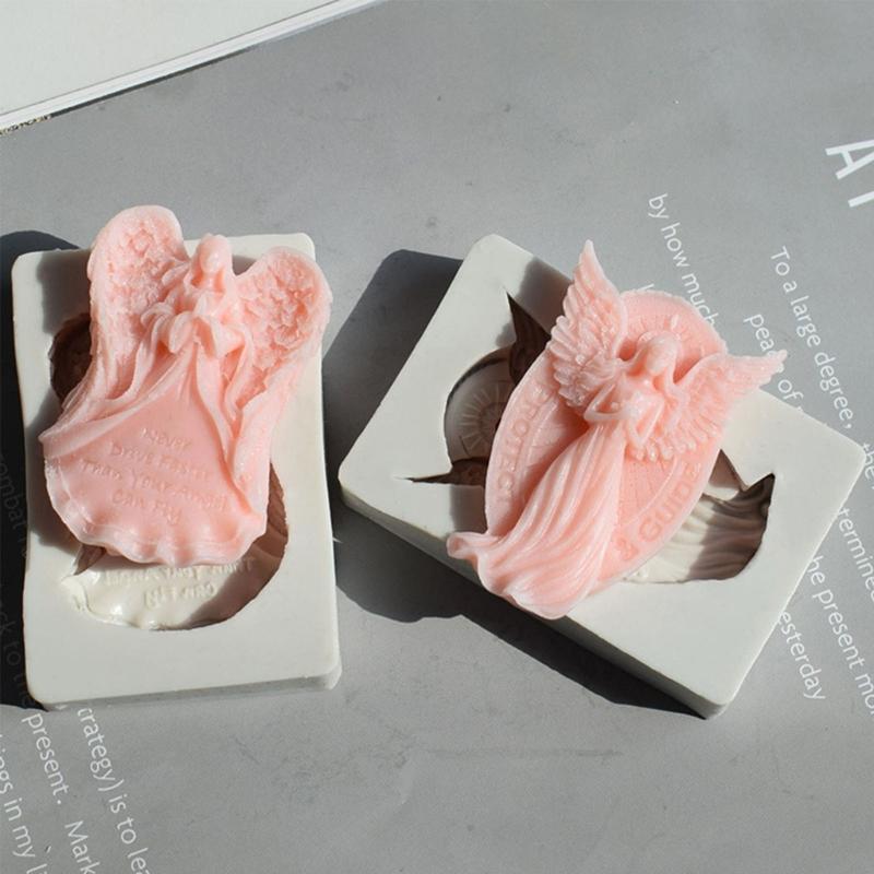 Silicone Pray Angel Plaster Candle Mold Epoxy Clay Craft DIY Ornaments Jewelry Making Tool Chocolate Fondant Mold