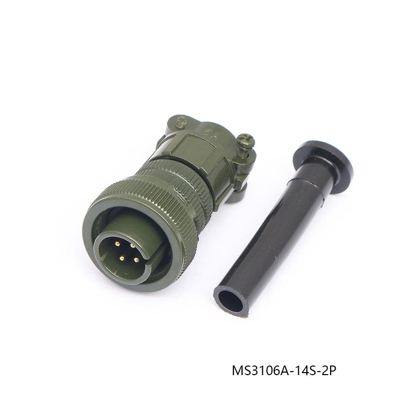 MS3106A 14S-2S 14S-2P MS3102A MS3108A MS3100A MS3101A Round Cable Over Signal Aviation Connector Plug Seat with Tail Clip MS2504