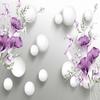 Modern 3d Wallpaper Stereo Relief Purple Calla Lily Flower Mural Living Room Bedroom Home Decor Wall Painting 3d Fresco
