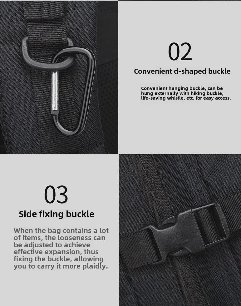 Men's Large-Capacity Waterproof Tactical Backpack for Outdoor Sports & Hiking