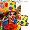 Adereço de Cabeça de Palhaço Colorido Bolinhas Coloridas Laço Adereço de Cabeça Adereços de Apresentação de Circo Chapéus de Coringa Engraçados Decorações para Festa de Maquiagem