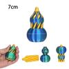 3D Printed Spiral Cone Toy Impossible Pyramid Gourd Christmas Hat Pass Through Sculpture Pyramid Toy Mini Vortex Thread Illusion