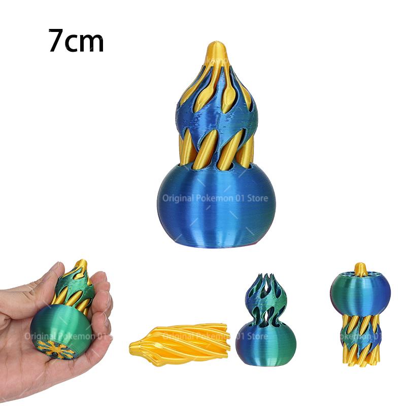 3D Printed Spiral Cone Toy Impossible Pyramid Gourd Christmas Hat Pass Through Sculpture Pyramid Toy Mini Vortex Thread Illusion