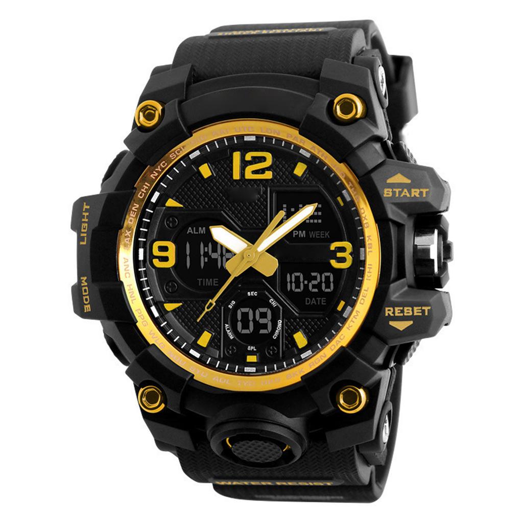 Men's Waterproof Luminous Running Alarm Clock Watch
