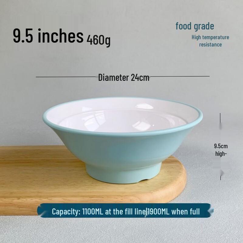 Thickened Dual-Color Melamine High-Foot Noodle Bowl