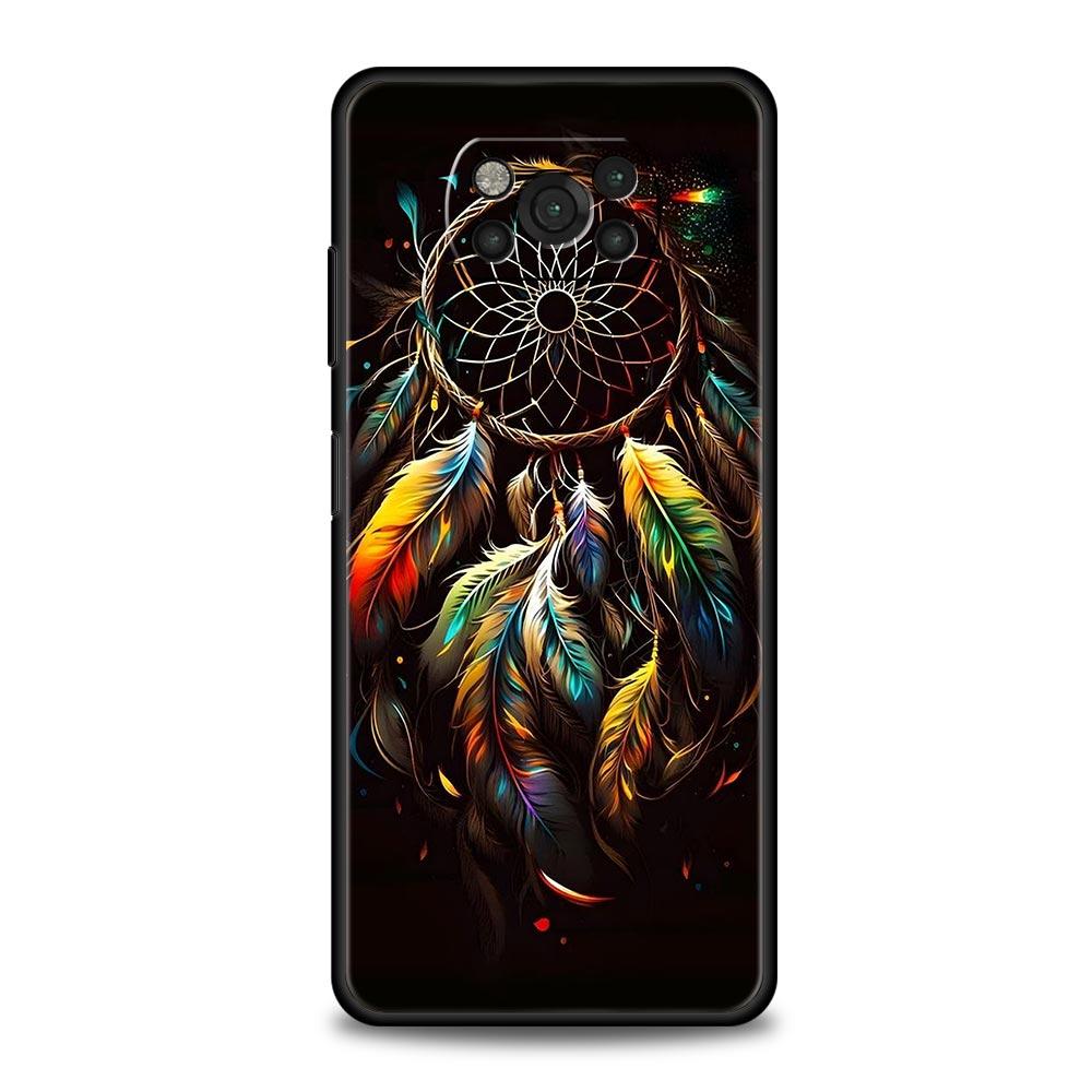 

Phone Case for Xiaomi Poco F7 F6 F5 F4 F3 X7 X6 X5 X4 X3 NFC M4 C51 C55 GT 5G Soft TPU Cover Capas Cute Mandala Dreamcatcher Bag Poco X7