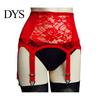 Charm Körperkonturen Strumpfhalter Damen Strumpfhalter mit 6 Krallen Ausgeschnitten Durchsichtig Spitze Florale Stickerei Einfarbige Hohe Taille Elastische Strümpfe Halter