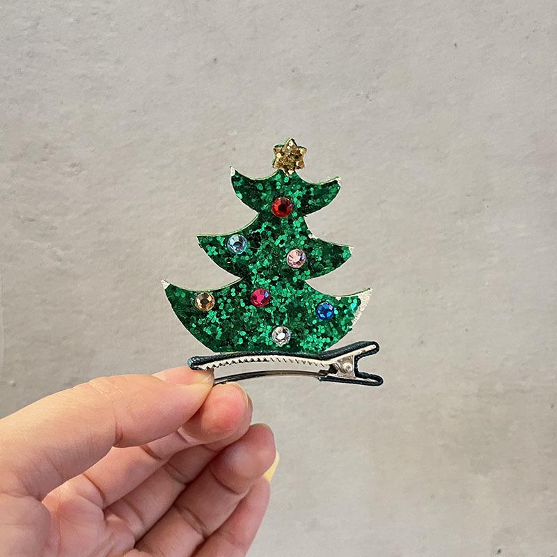 2023 Christmas Tree Hair Clips for Girls - Festive Bangs & Side Hair Accessories for Children