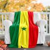 Senegal Flannel Blanket Soft All-Season Throw, Design for Camping, Car Travel, Hiking Sofa, Bed, Office Perfect Gift for Parties