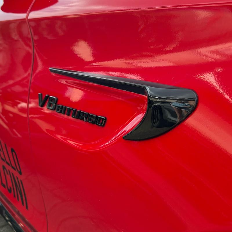 1Pair ABS Car Side Wing Fender Sticker Badge Emblem Decals