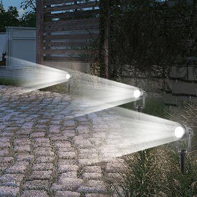 Outdoor Solar Spot Light with Stake 270-Degree Adjustable Super Bright IP65 Waterproof Auto On/Off Solar Lawn Lamp Landscape Lighting