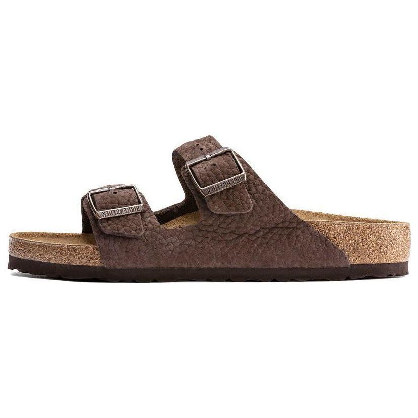 Birkenstock Bequeme Runde Zehenpartie Weiche Sohle Vielseitige Schnalle Atmungsaktiv für Draußen Pantoletten Sandalen Herren Sandalen Dunkelbraun 1022457 41