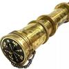Brass Telescope Construction Glass Optics and High Magnification Camouflage Finish 45.72 Cm Long In Leather Bag