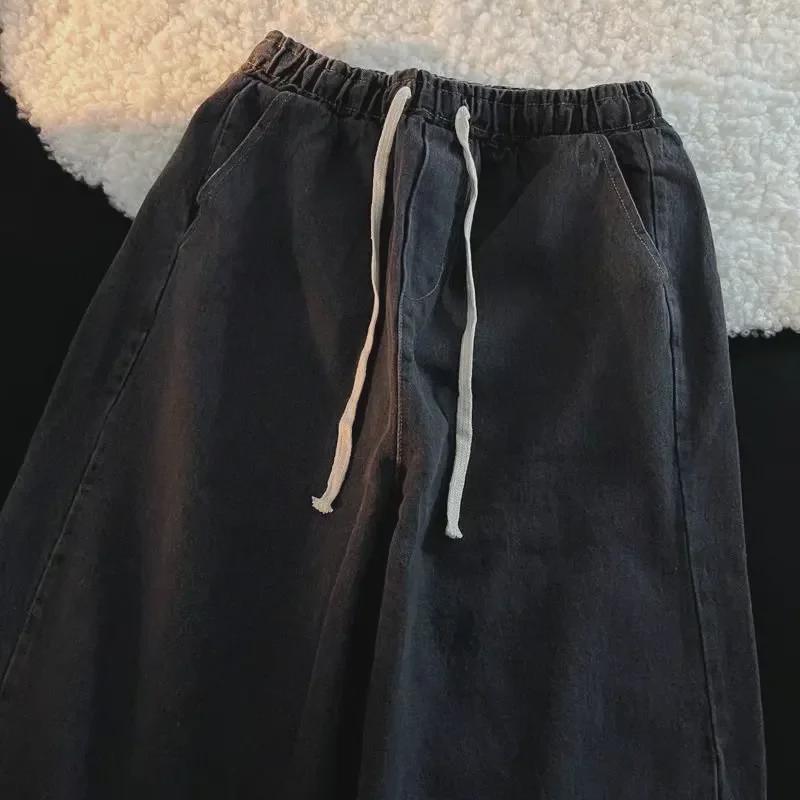 Trendy Elastic Waist Harem Jeans for Boys – Loose, Cool, Cuffed Street Style.