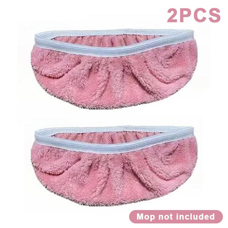 2Pcs Reusable Mop Pads With High Water Absorption And Ultra-Fine Fiber Cleaning Pads That Can Firmly Adhere To Most Standard Mop