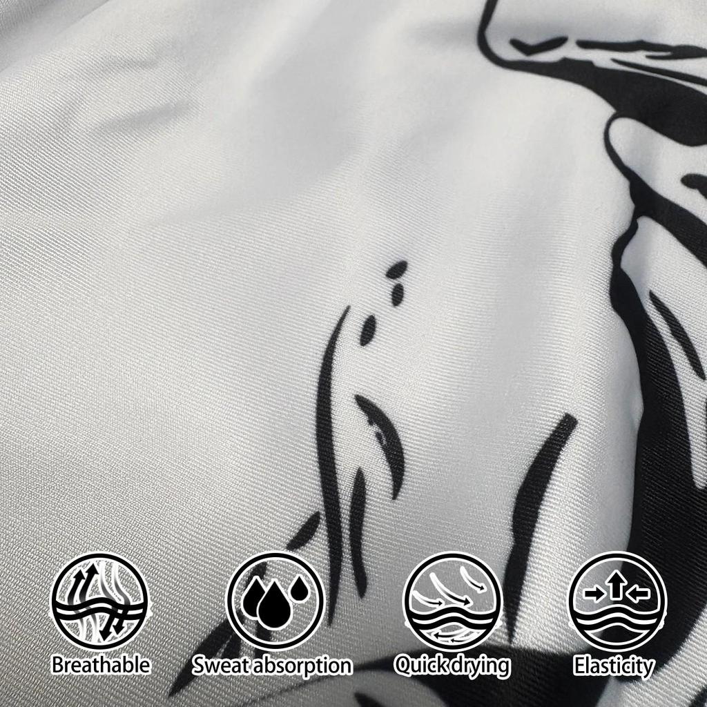 Garn Tattoo Protect Muay Thai Kickboxen Boxen MMA UFC Lässige Shorts Fitnessstudio Sport Unisex Herren Damen Workout Schnelltrocknend Druck Elastisch Hohe Taille Training