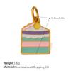 Yori 3Pcs Colorful Dripping Pendant Cartoon Fries Cake Coffee Shaped DIY Accessories for DIY Production of Bracelet Necklac